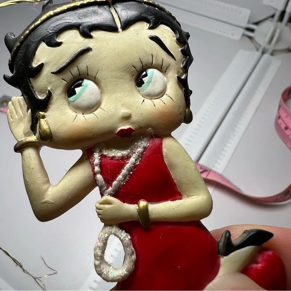 Vintage Betty Boop in Red Mini Dress Christmas Ornament 1999